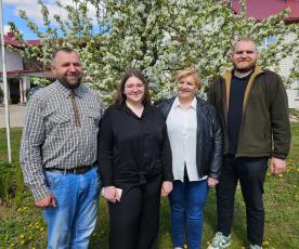 Drobnių šeima – Juozas, Ieva, Asta ir Rokas. Gintauto Kniukštos nuotr. Drobnių šeima