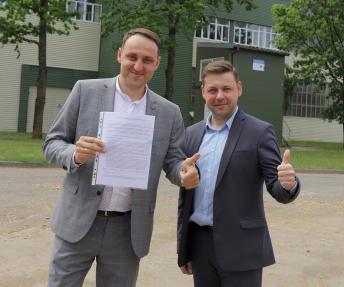 Nerijus Cesiulis ir Rolandas Juonys.