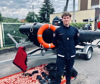 Vilniaus priešgaisrinės gelbėjimo valdybos, Alytaus priešgaisrinės gelbėjimo tarnybos, 2-os komandos vyresnysis ugniagesys gelbėtojas, vidaus tarnybos puskarininkis Edvinas Antanavičius. Asmeninės nuotr.